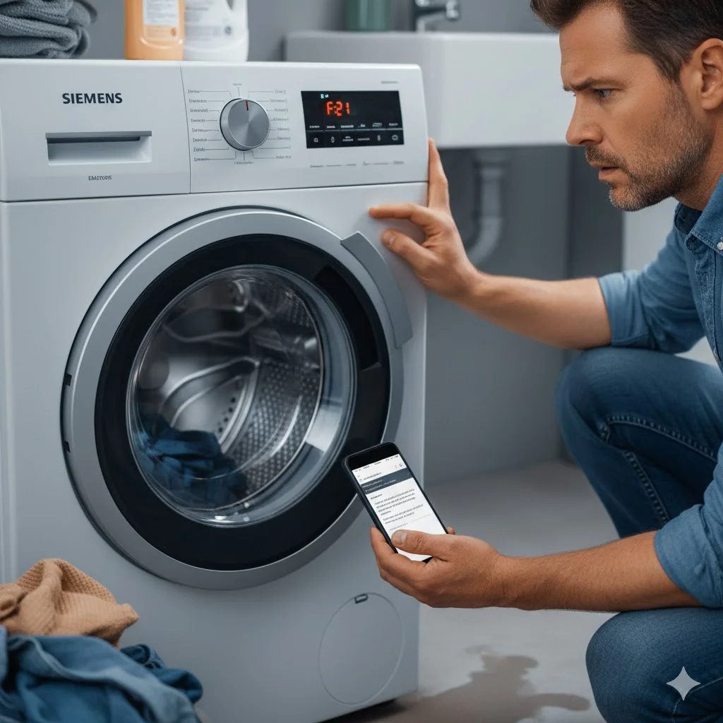 تعمیر و رفع ارور های ماشین لباسشویی زیمنس با خدمات سرویس